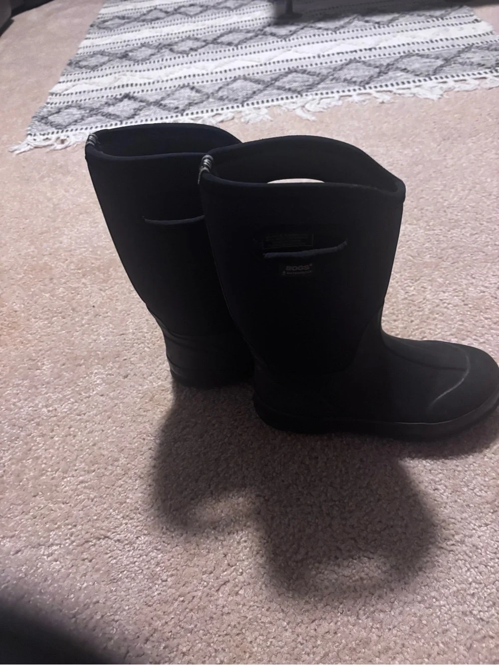 Bogs Kids Navy and Black Pull-On Rain & Snow Boots with Handles